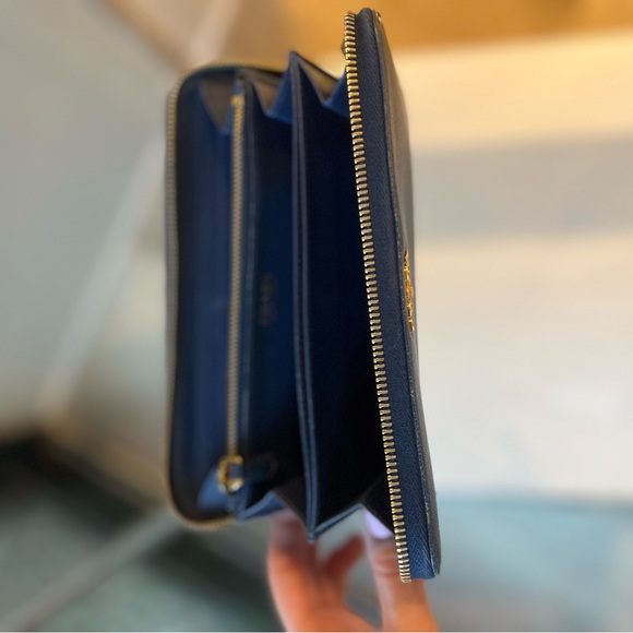 Prada zip Blue wallet